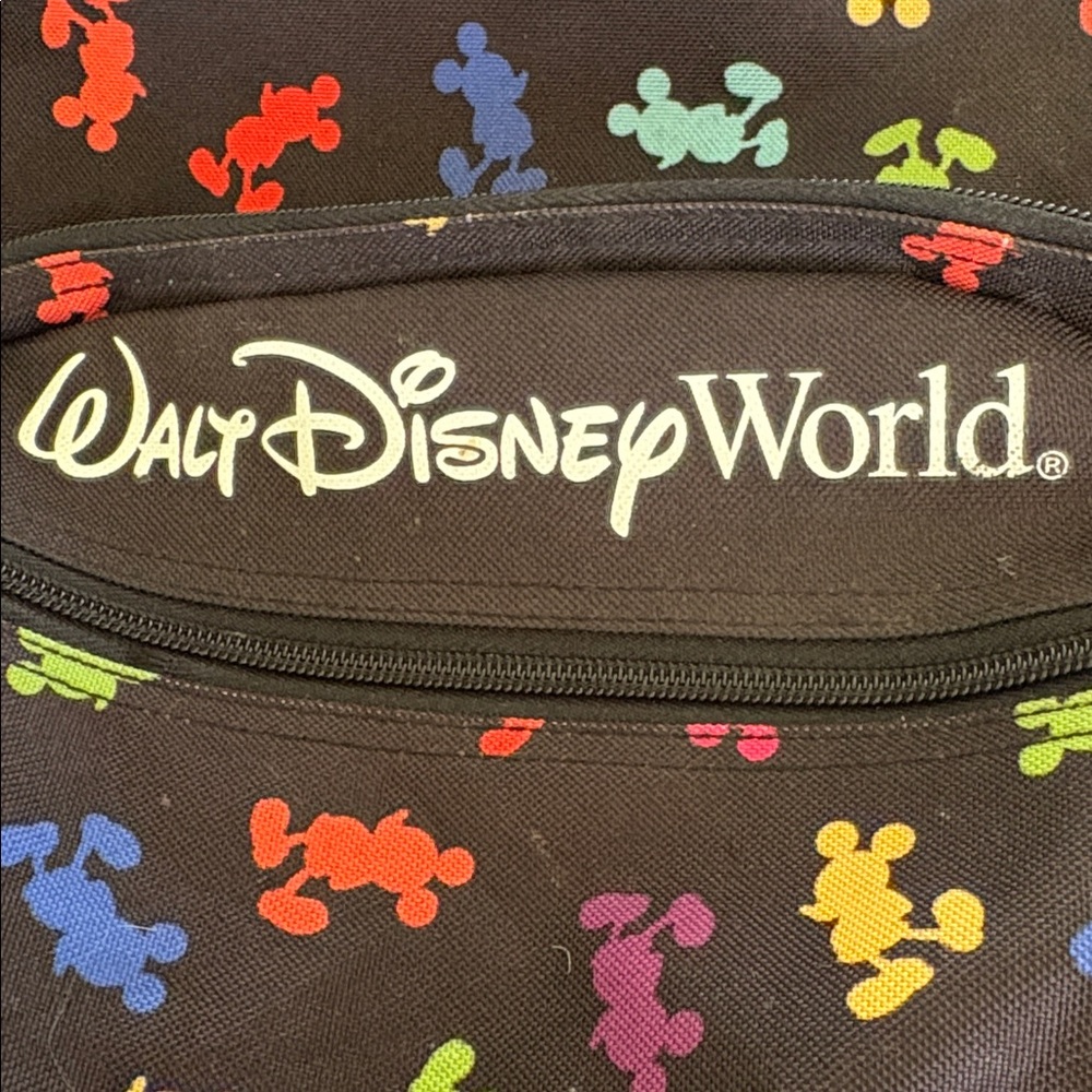 Disney Black Backpack with Colorful Mickey Mouse Silhouettes Walt Disney World - Picture 5 of 9